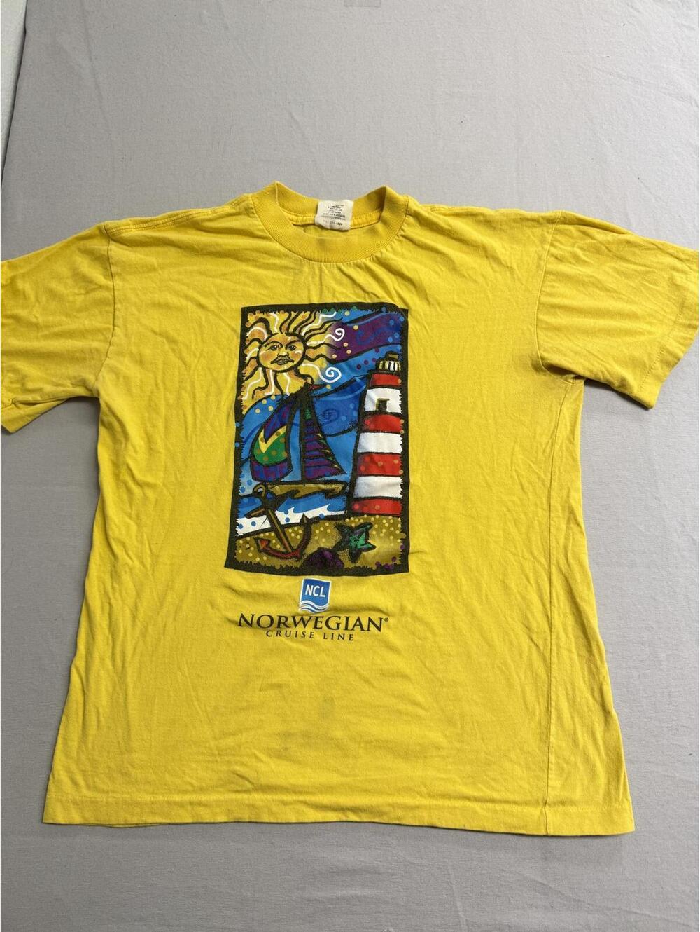 Vintage Norwegian Cruise Line T-shirt NCL Folk Art XL